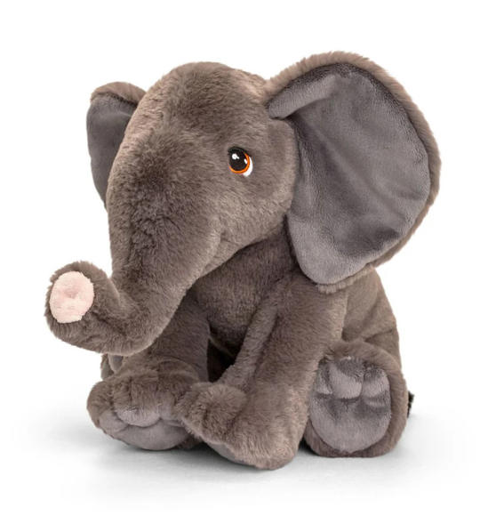 Plush Elephant, facing left against a white background.