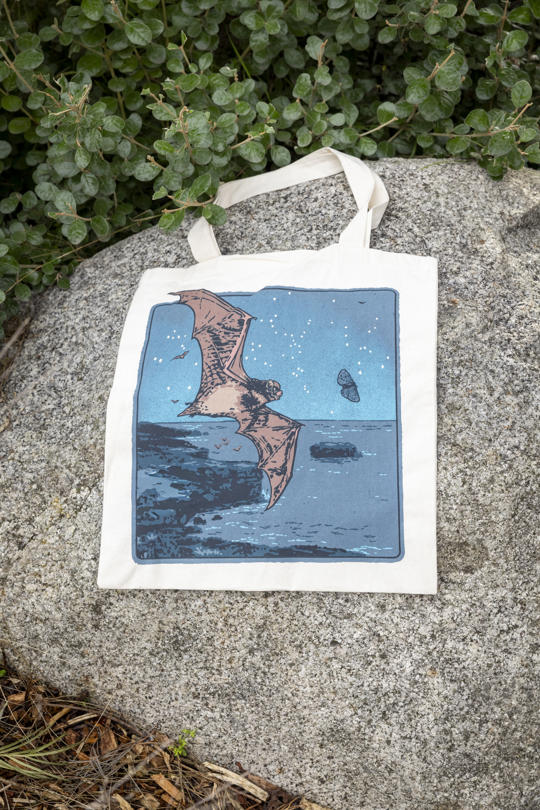 Totes for Wildlife, Southern Bent-wing Bat: Image of front design.