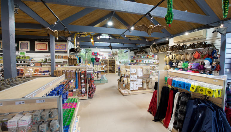 View of Healesville Sanctuary's retail shop.